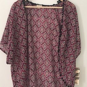 Patterned Short sleeve Kimono