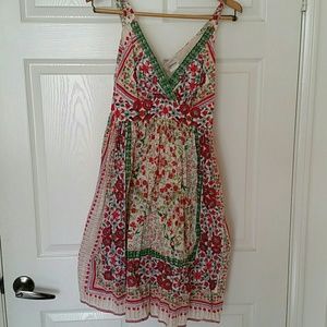 100% cotton summer floral dress
