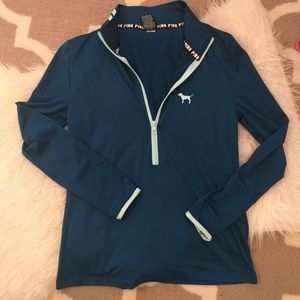 Pink 1/2 zip pullover