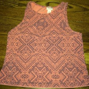 Aztec Print Crop Top