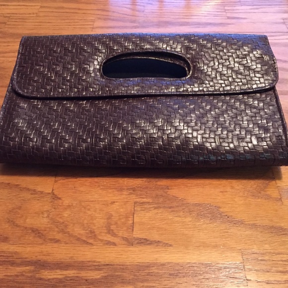 Brown clutch purse