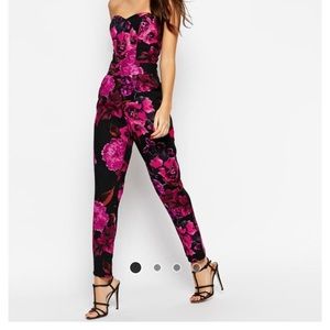 ASOS jumpsuit in printed bandeau