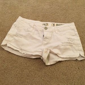 White Denim Shorts