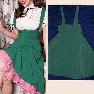 Tatyana a-line Green Jumper Circle Dress.