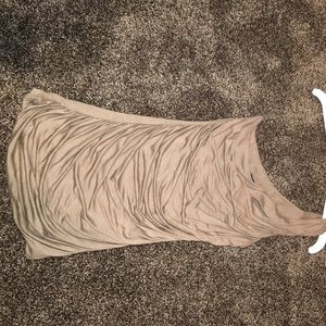 Body central tan one shouldered tank top