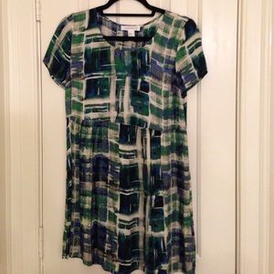 Abstract green/blue dress