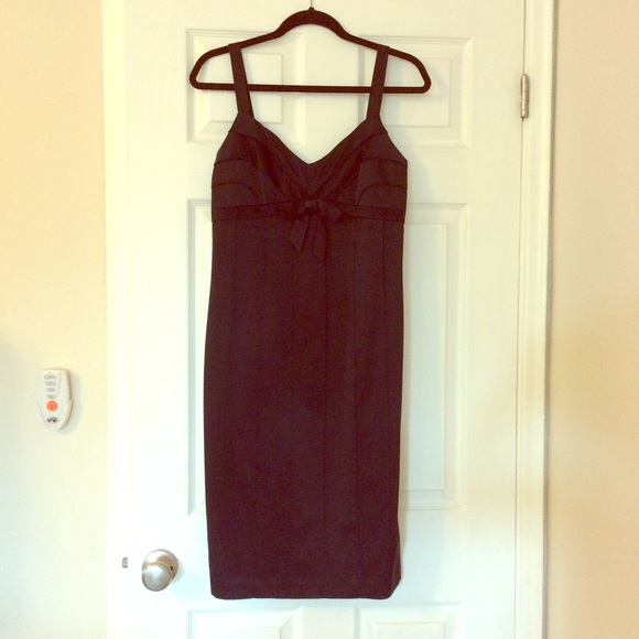 Betsey Johnson Black Satin Dress
