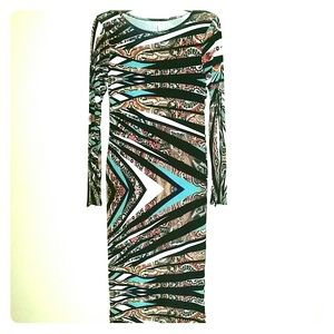 Multi. Colored Body Conscious Dress