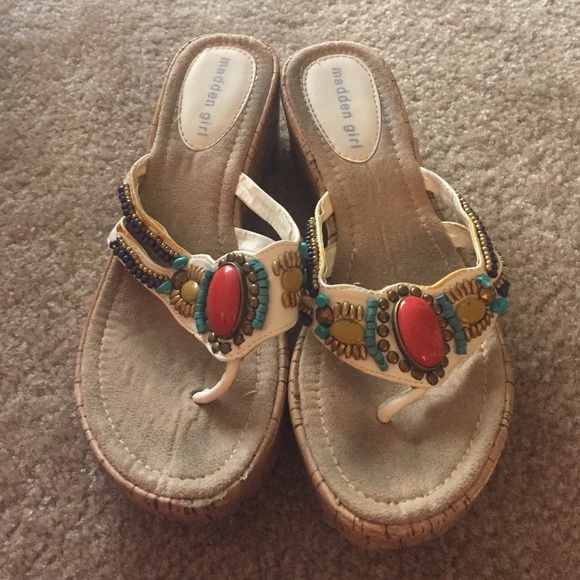 Flip flop wedge shoe