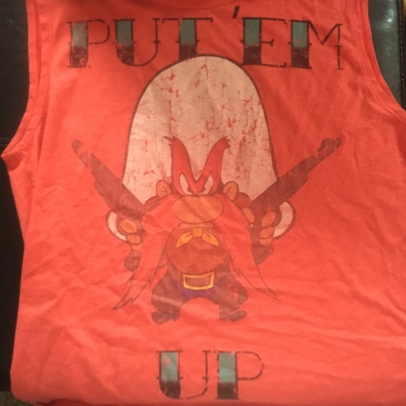 Put em up red muscle shirt