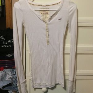 Hollister white long sleeve