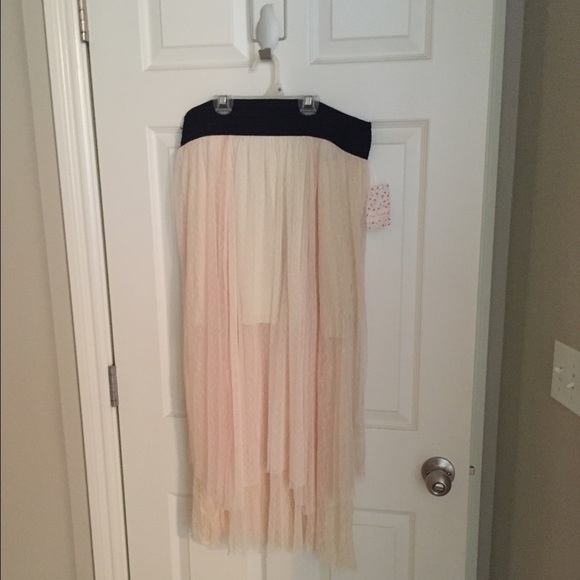 Free People Ivory Comb Skirt