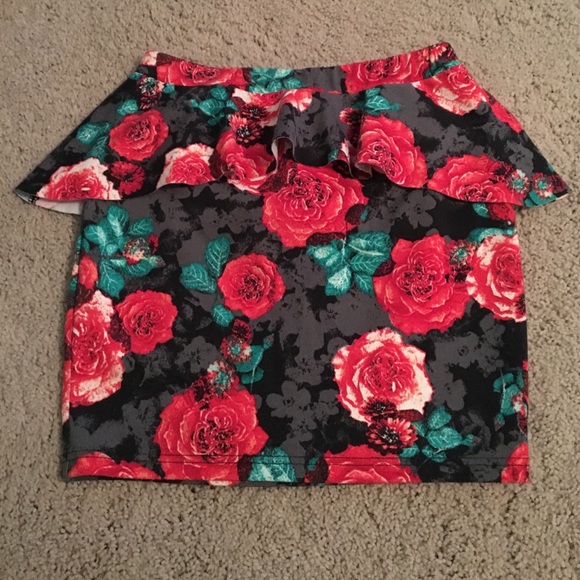 Floral pencil skirt