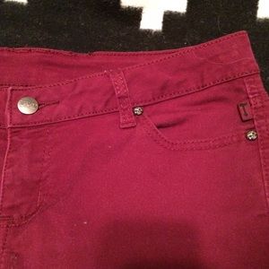 Tripp burgundy skinny denim jeans