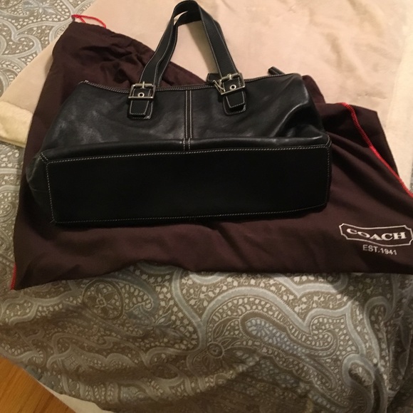 Coach black leather excellent - Picture 2 of 2