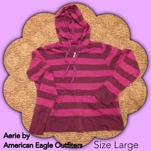 Purple stripped Aerie hoodie