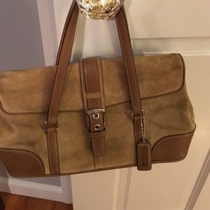 Coach tan suede