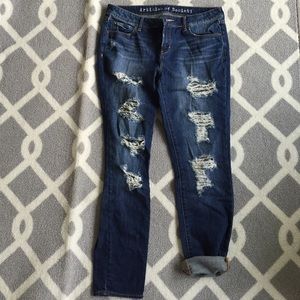 Ripped boyfriend jeans