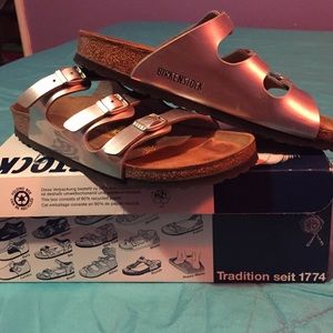 Silver Florida Birkenstocks