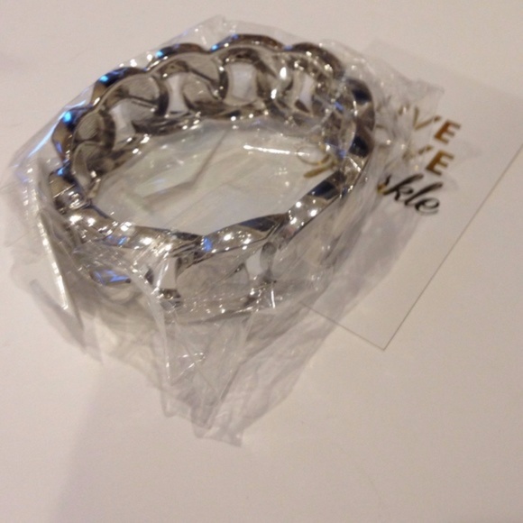 Silver Link Cuff Bracelet - Picture 2 of 2