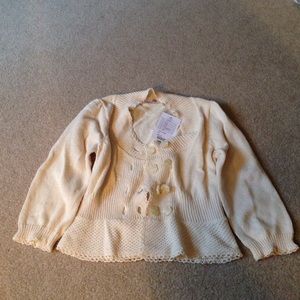 Cream 3/4 Sleeve Cardigan from Anthropologie Sz XS