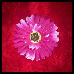 Pink Daisy Hair Clip Brooch