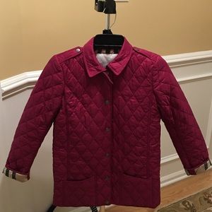 Authentic Burberry Girls quilted Jacket