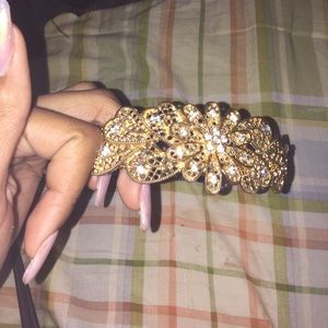 Gold diamond head band