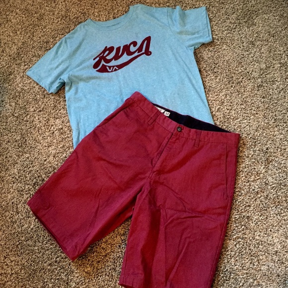 Men's Burgundy Volcom Shorts