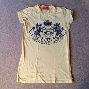 Yellow Juicy Couture Fitted Logo Tee sz S