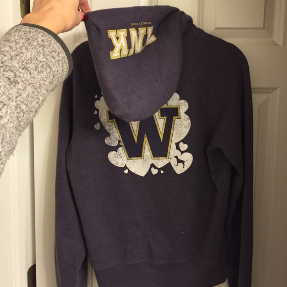 Victorias Secret Pink Univ of Washington Zipup - Picture 3 of 3