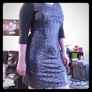 Sequined Grey Bodycon Dress