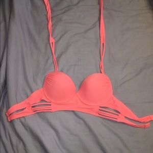 Pink bikini top