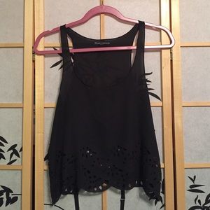 Brandy Melville Scallop Trim Cutout Tank Top