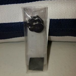 Paw print slide charm-silver