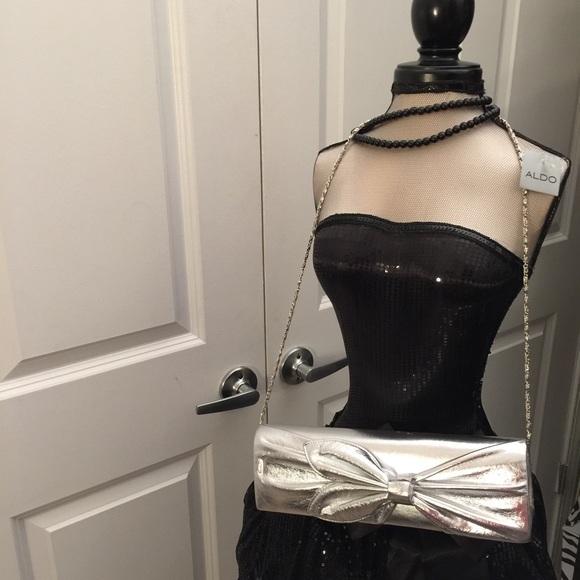 Beautiful silver evening handbag