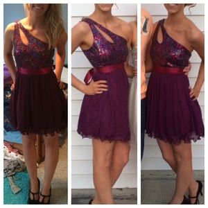 Sequin hearts formal dress