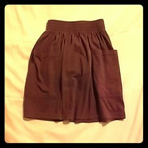 Comfy cotton skirt w/huge pockets