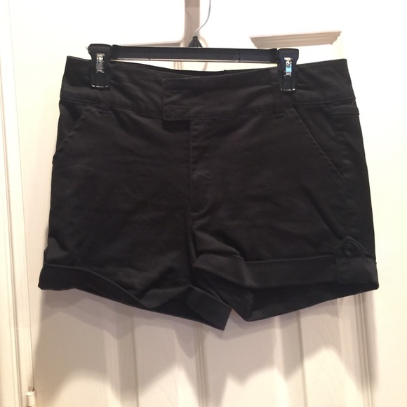 black high rise shorts