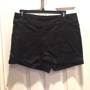 black high rise shorts