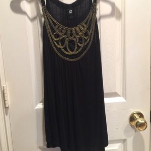 black/gold tank top