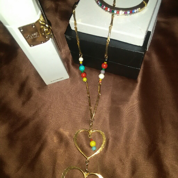 UNIQUE Hold heart necklace matching bracelet with - Picture 2 of 3