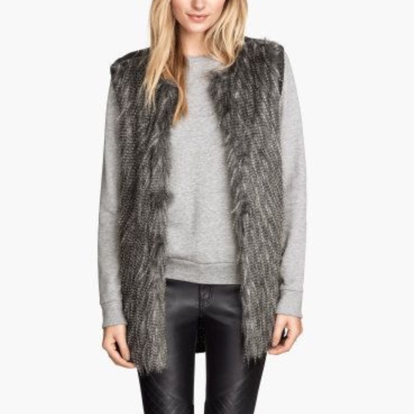 Faux Fur Sweater Vest H&M