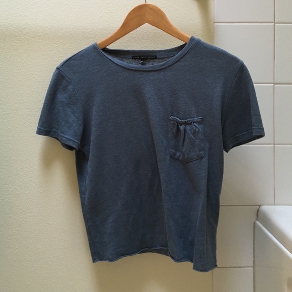 Light blue top with pocket