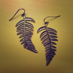 Fern leaf earrings