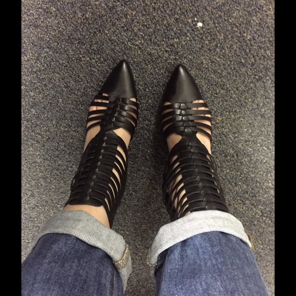 Schutz Caged High Heel Bootie