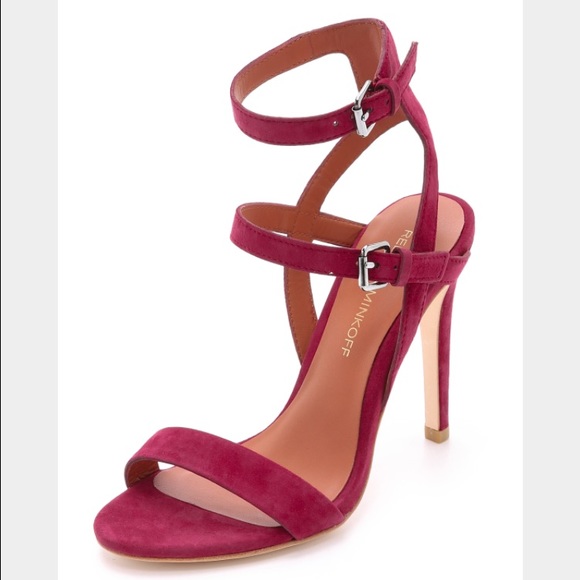 Crimson 5.5 Rebecca minkoff heels red Rosalie new - Picture 3 of 4