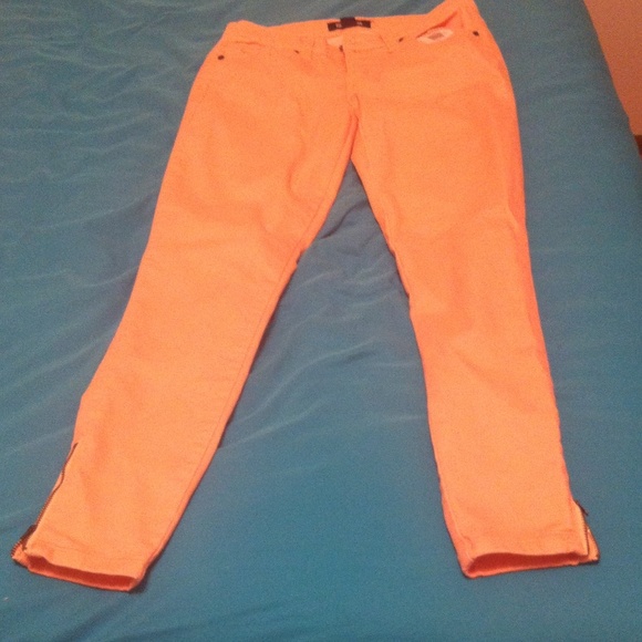 Forever 21 pastel orange skinny jeans