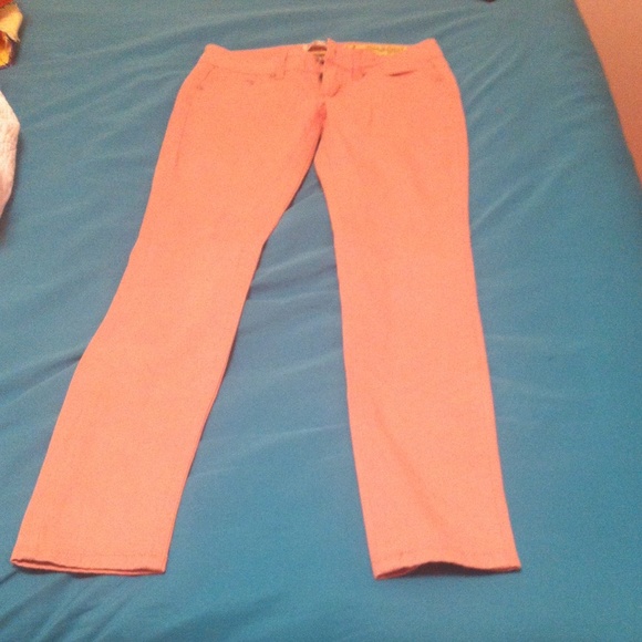 Pastel pink skinny jeans