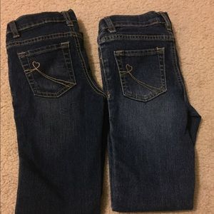 2 pairs of girls size 8 skinny jeans